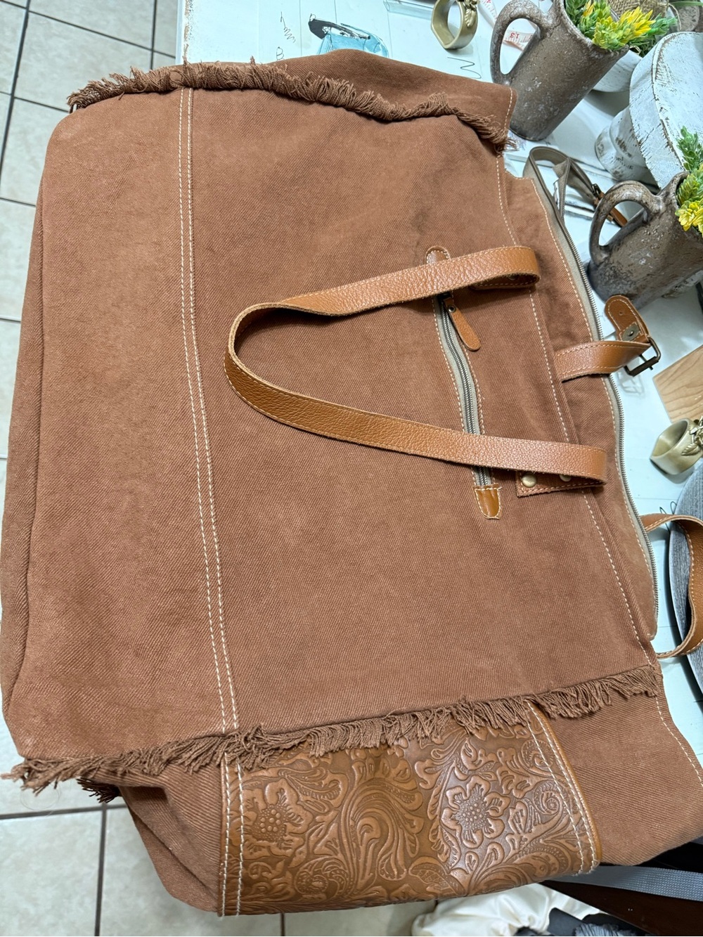 Southwestern Boho Weekender Tote Bag - Picture 8 of 9